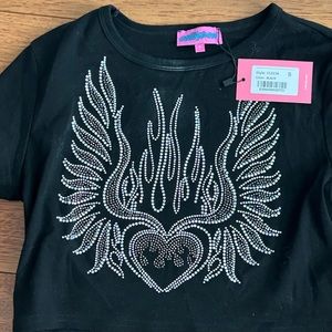 Edikted crop black tshirt New small